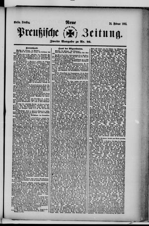 Neue preußische Zeitung vom 24.02.1885