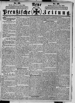 Neue preußische Zeitung vom 27.02.1885