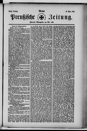 Neue preußische Zeitung vom 10.03.1885