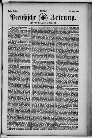 Neue preußische Zeitung vom 13.03.1885