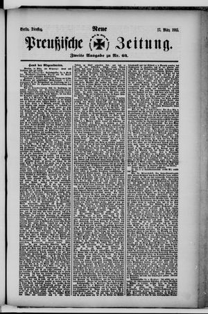 Neue preußische Zeitung vom 17.03.1885