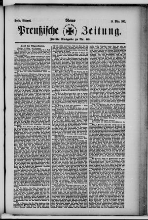 Neue preußische Zeitung vom 18.03.1885