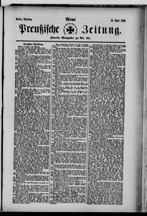 Neue preußische Zeitung vom 19.04.1885