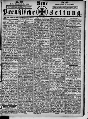 Neue preußische Zeitung vom 22.04.1885