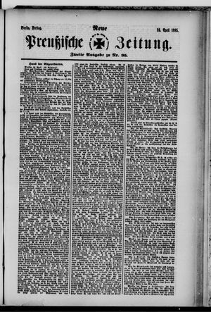 Neue preußische Zeitung vom 24.04.1885