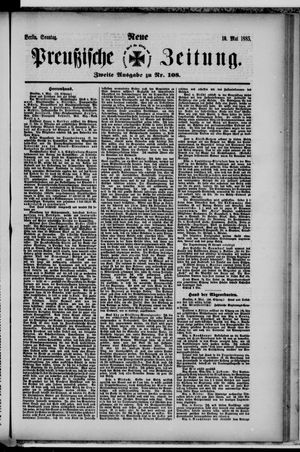 Neue preußische Zeitung vom 10.05.1885