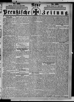 Neue preußische Zeitung vom 19.08.1885