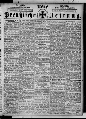 Neue preußische Zeitung vom 22.08.1885