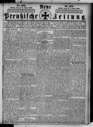 Neue preußische Zeitung vom 15.09.1885