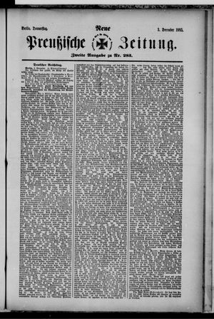 Neue preußische Zeitung vom 03.12.1885