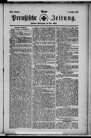 Neue preußische Zeitung vom 06.12.1885