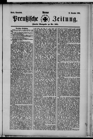 Neue preußische Zeitung vom 12.12.1885