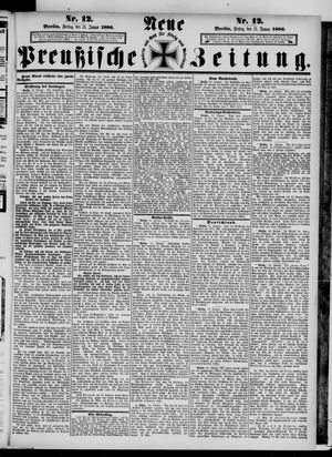 Neue preußische Zeitung vom 15.01.1886