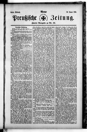 Neue preußische Zeitung vom 20.01.1886