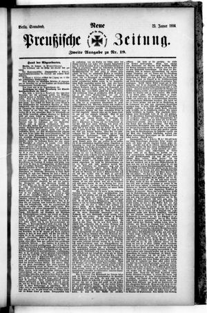Neue preußische Zeitung vom 23.01.1886
