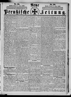 Neue preußische Zeitung on Feb 3, 1886