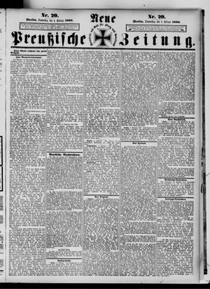 Neue preußische Zeitung on Feb 4, 1886