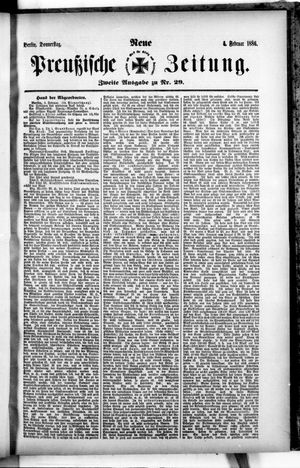 Neue preußische Zeitung on Feb 4, 1886