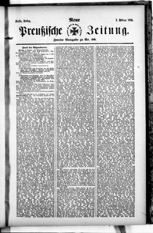 Neue preußische Zeitung vom 05.02.1886