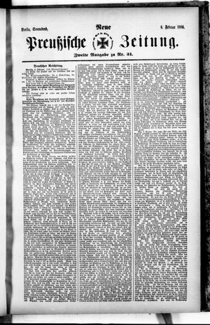 Neue preußische Zeitung vom 06.02.1886