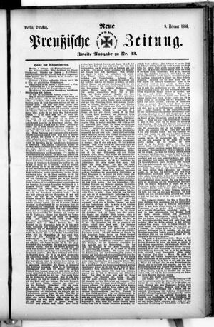 Neue preußische Zeitung vom 09.02.1886