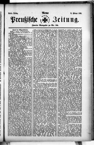 Neue preußische Zeitung on Feb 12, 1886