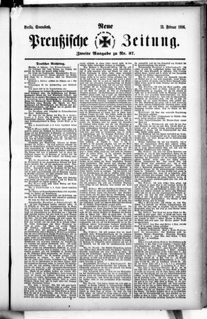 Neue preußische Zeitung vom 13.02.1886