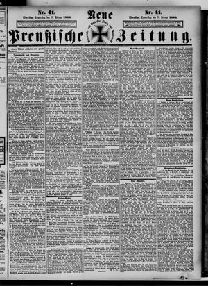 Neue preußische Zeitung vom 18.02.1886