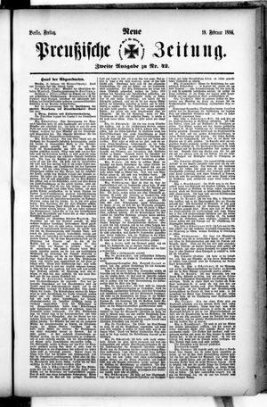 Neue preußische Zeitung vom 19.02.1886