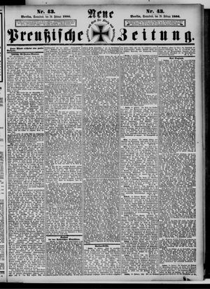 Neue preußische Zeitung vom 20.02.1886