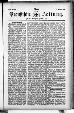 Neue preußische Zeitung vom 24.02.1886