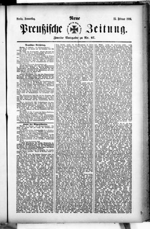 Neue preußische Zeitung on Feb 25, 1886