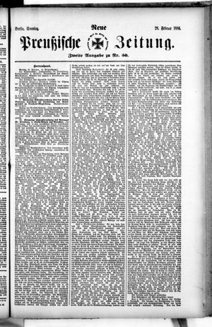 Neue preußische Zeitung vom 28.02.1886