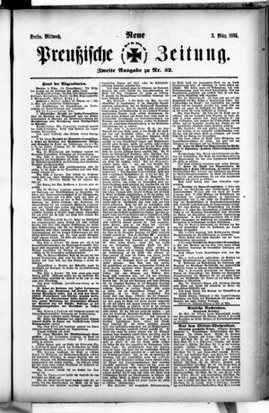 Neue preußische Zeitung vom 03.03.1886
