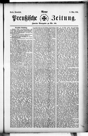Neue preußische Zeitung vom 06.03.1886