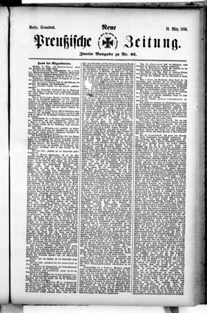 Neue preußische Zeitung vom 13.03.1886