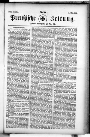 Neue preußische Zeitung vom 14.03.1886
