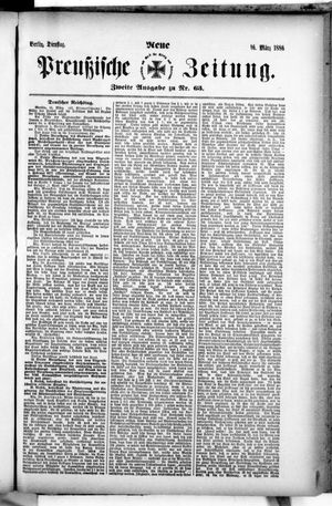 Neue preußische Zeitung on Mar 16, 1886