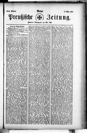 Neue preußische Zeitung vom 17.03.1886