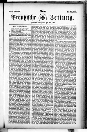 Neue preußische Zeitung vom 20.03.1886