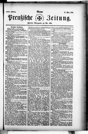Neue preußische Zeitung vom 21.03.1886