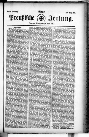 Neue preußische Zeitung vom 25.03.1886