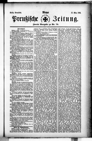 Neue preußische Zeitung vom 27.03.1886