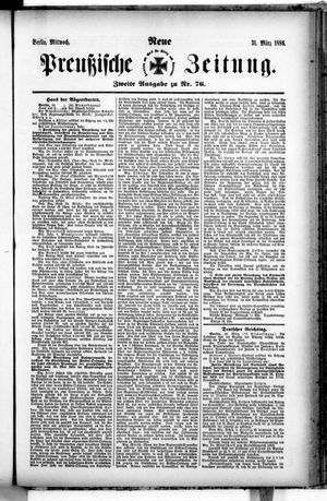 Neue preußische Zeitung vom 31.03.1886