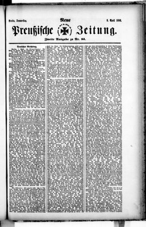 Neue preußische Zeitung vom 08.04.1886
