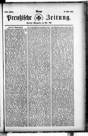 Neue preußische Zeitung vom 16.04.1886