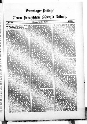 Neue preußische Zeitung vom 15.08.1886