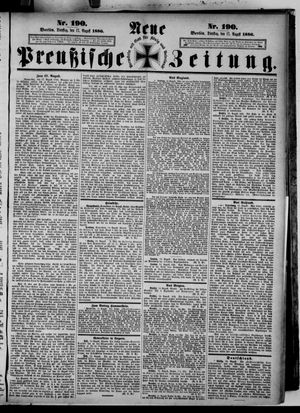 Neue preußische Zeitung vom 17.08.1886