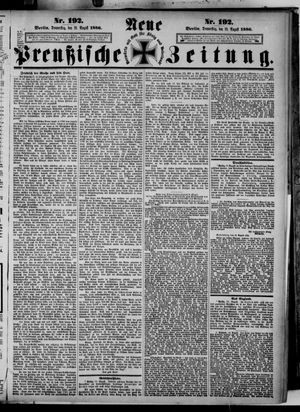 Neue preußische Zeitung vom 19.08.1886