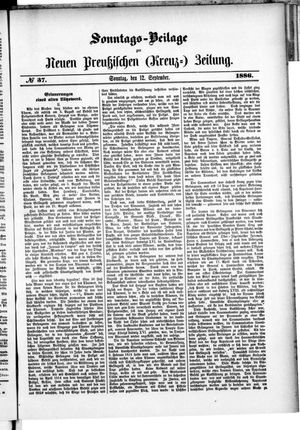 Neue preußische Zeitung vom 12.09.1886